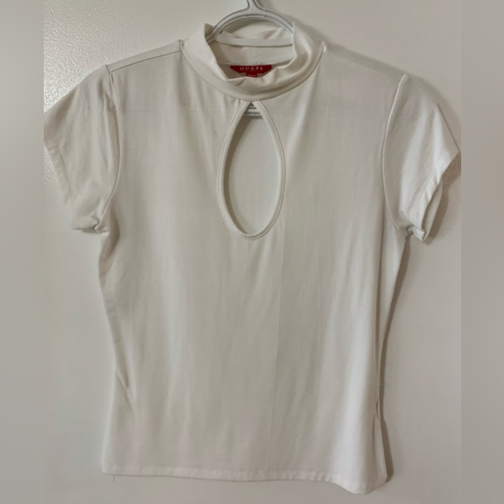 Sexy mock neck Guess shirt.